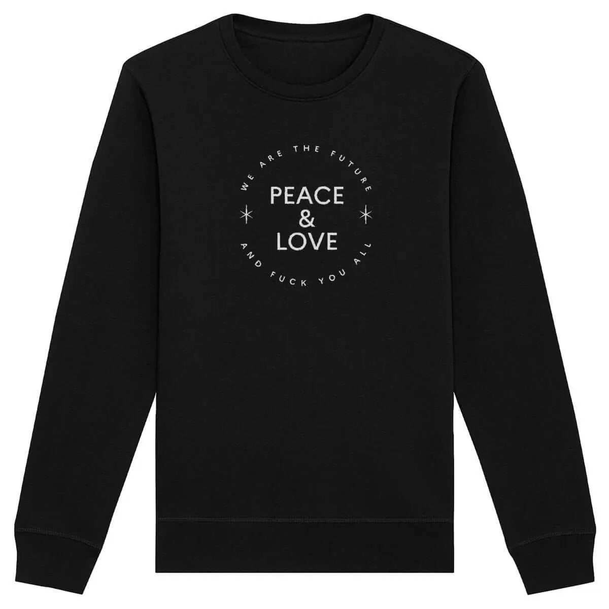 sweat shirt féministe Peace & Love and fck you all