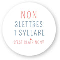 Sticker féministe Non 