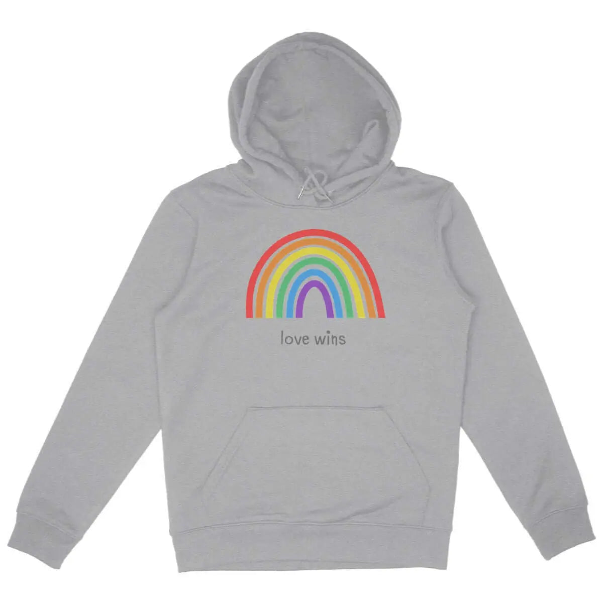 Sweat shirt lgbtq love wins gris
