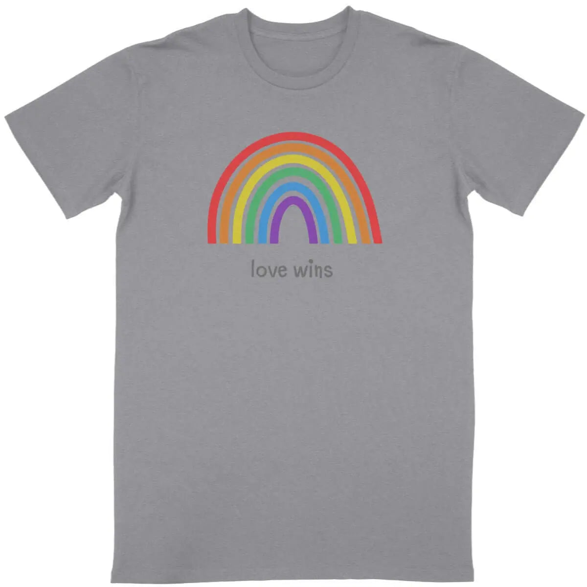 T-shirt lgbtq love wins unisexe gris