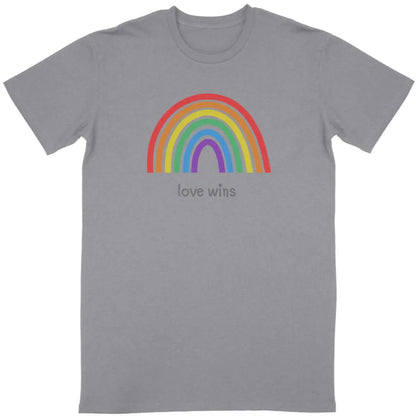 T-shirt lgbtq love wins unisexe gris