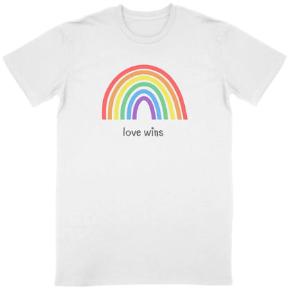 T-shirt lgbtq love wins unisexe blanc